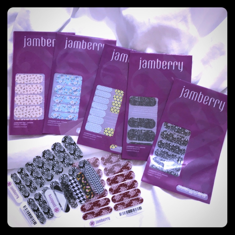Jamberry Assorted Lot Open/Used Nail Wraps